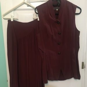 Burgundy Vintage Suit Set